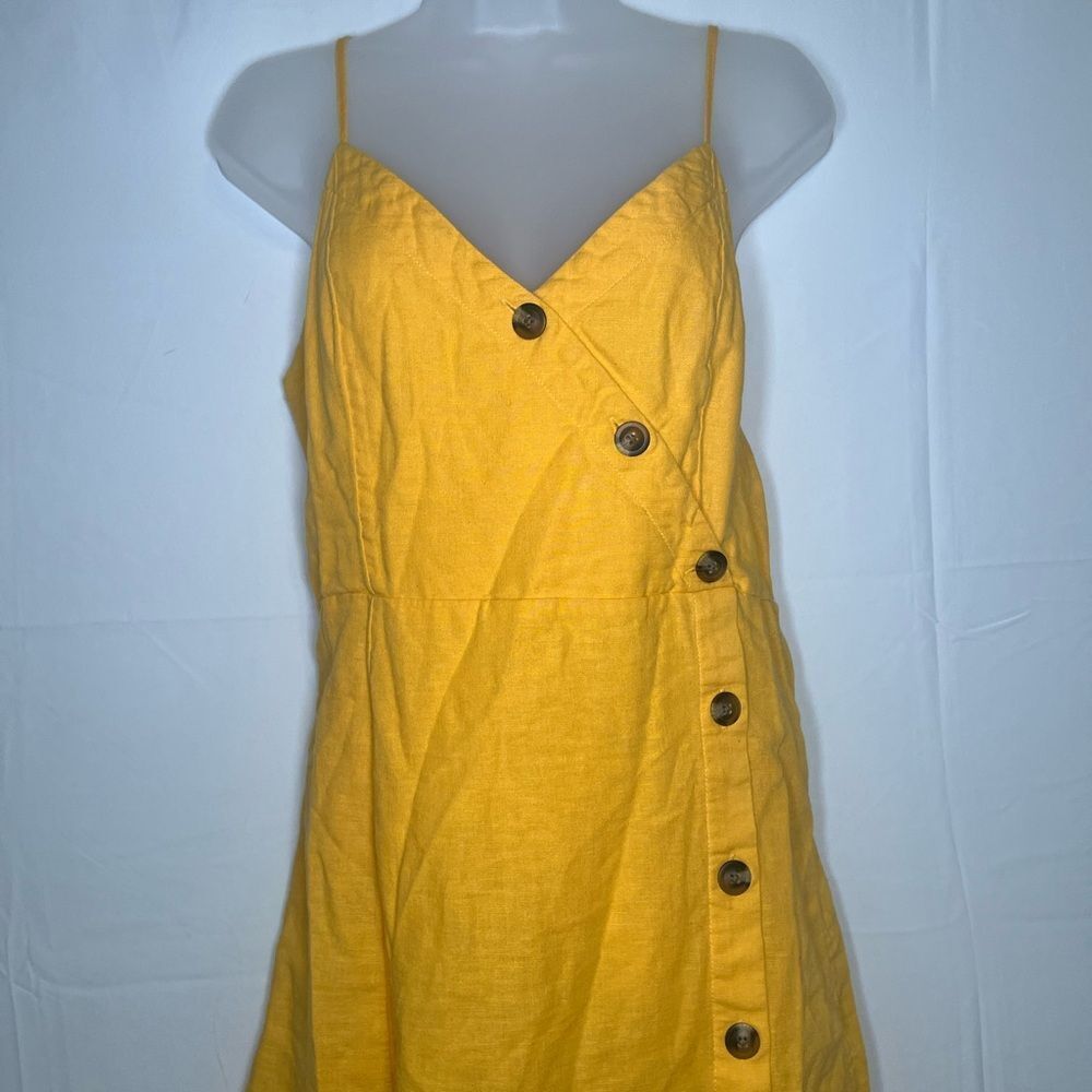 American Eagle Outfitters Sunlit Yellow Buttoned Mini Dress - Picture 7 of 10